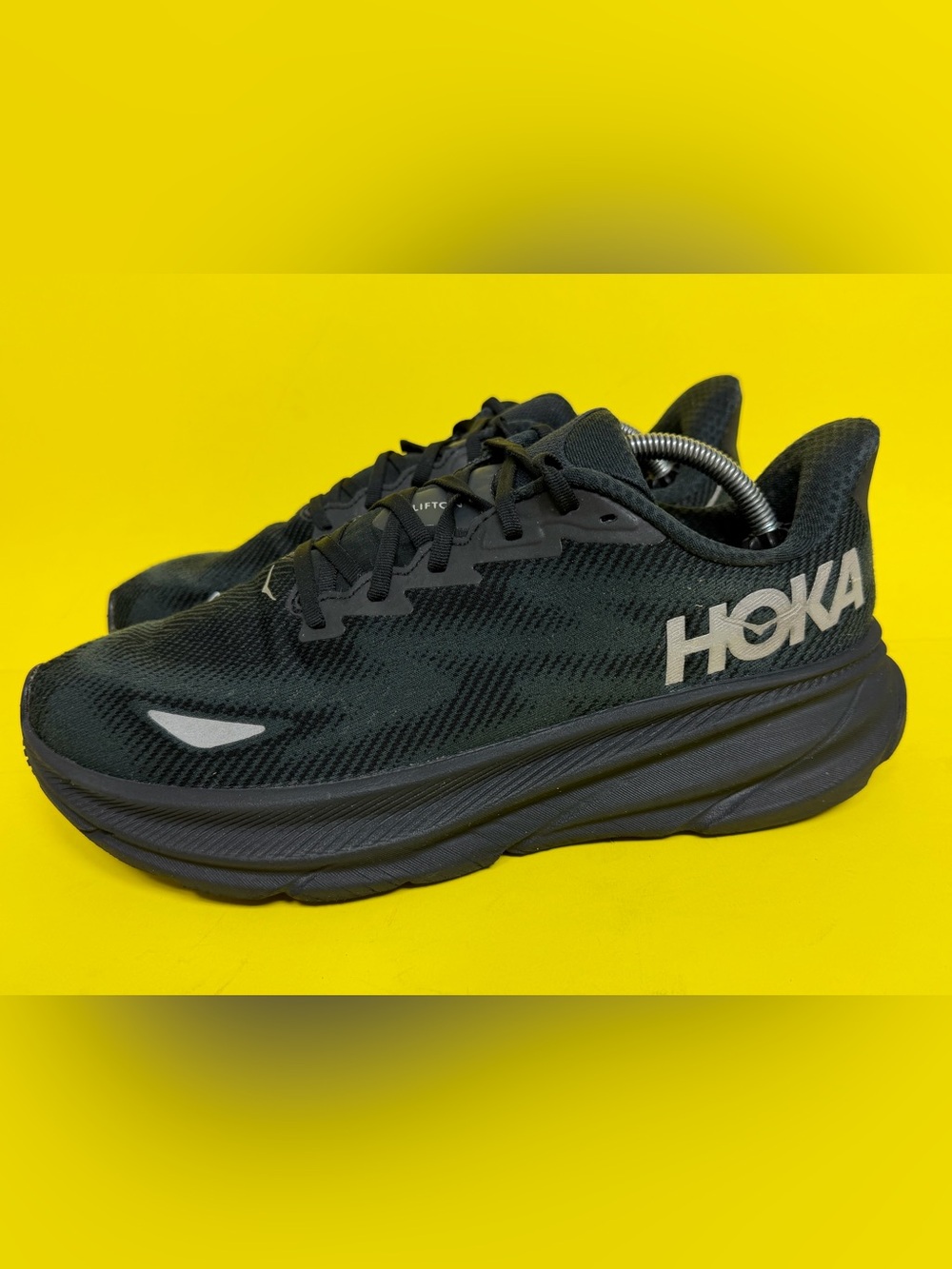 HOKA Clifton 9 GTX GORE-TEX Black Men's Running Shoes Sneaker Size 11.5D